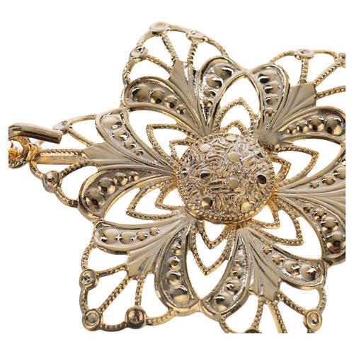 Cope clasp, gold-plated flower 2