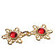 Tunic clasp, golden with red stones s2