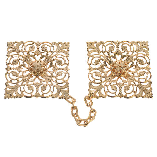 Cope clasp, gold-plated rhomb 1