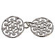 Tunic clasp, round, silver-plated s1