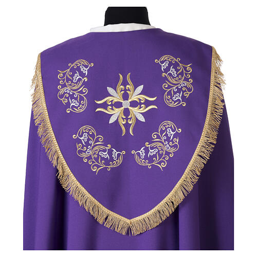 Pluviale mit Blumen Stickerei aus Polyester 2