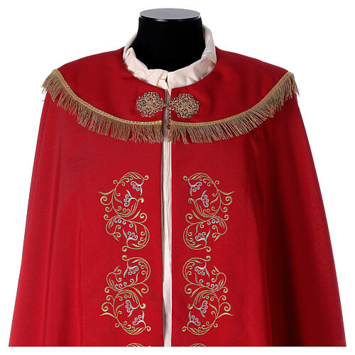 Cope in polyester with floral embroidery 9