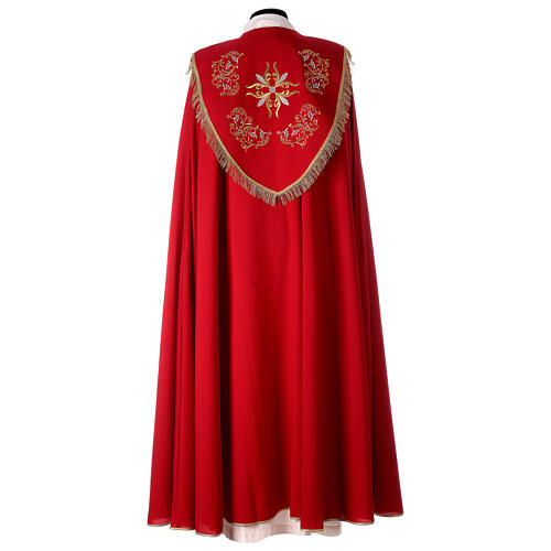 Cope in polyester with floral embroidery 7