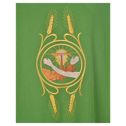 Dalmatic with the Franciscan emblem in 100% polyester 14