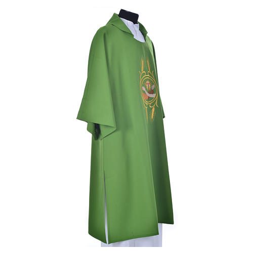 Eucharistic Dalmatic with Franciscan emblem in 100% polyester 16