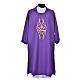 Eucharistic Dalmatic with Franciscan emblem in 100% polyester s3