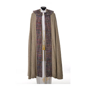 Light Brown Franciscan Cope 50% cotton 25% silk and 25% viscose