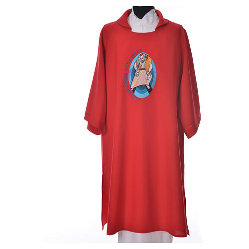STOCK Dalmatic Jubilee Pope Francis with LATIN machine embroidery 5