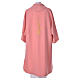 Pink Religious Dalmatic 100% polyester cross, spike and flame s4