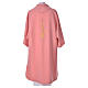 Pink Religious Dalmatic 100% polyester cross, spike and flame s2