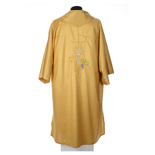 Gold dalmatic with embroided Chi-Rho chalice host 3