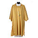 Gold dalmatic with embroided Chi-Rho chalice host s1