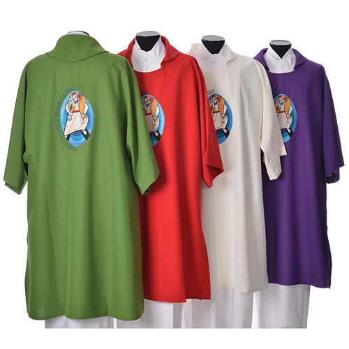 STOCK Dalmatik Jubilaeum Papst Franziskus FRANZÖSISCH Stickerei aus Polyester 2
