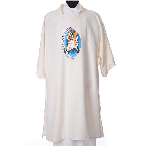 STOCK Dalmatic Jubilee of Mercy Pope Francis FRENCH logo embroided 4
