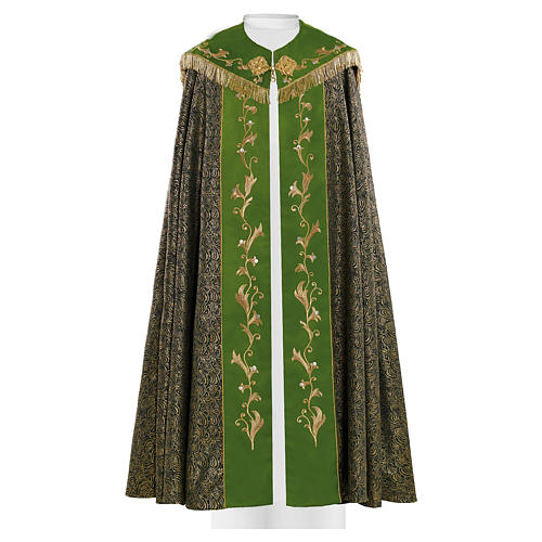 Cope in 100% polyester with gold and green 1