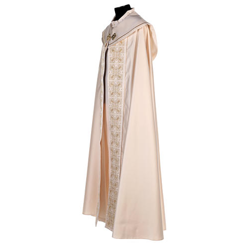 Cope in 80% cream polyester with gold embroidery 5