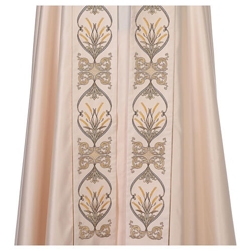 Cope in 100% cream polyester with host and chalice embroidery 5