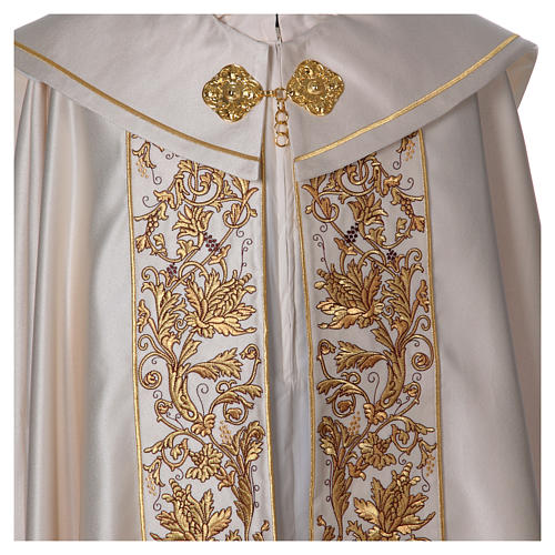 Cope in 100% polyester with chalice, host, grapes and ears of wheat 5