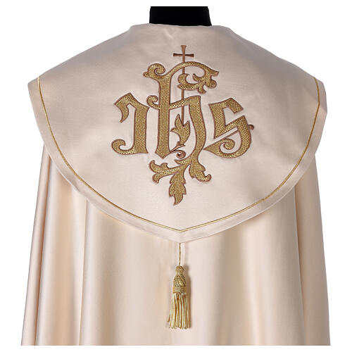 Chape liturgique 100% polyester croix dorées 4 couleurs liturgiques 4