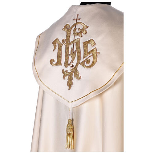 Chape liturgique 100% polyester croix dorées 4 couleurs liturgiques 11