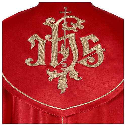 Chape liturgique 100% polyester croix dorées 4 couleurs liturgiques 13