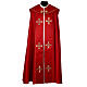Chape liturgique 100% polyester croix dorées 4 couleurs liturgiques s1