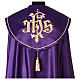 Chape liturgique 100% polyester croix dorées 4 couleurs liturgiques s6