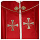 Chape liturgique 100% polyester croix dorées 4 couleurs liturgiques s15