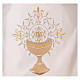 Humeral veil with embroidery of chalice, JHS and leaves s2