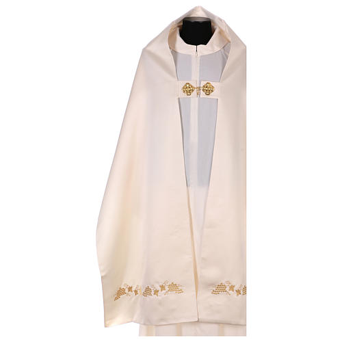 Humeral veil with gold embroidery with JHS and crowns 3