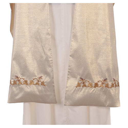 Humeral veil ecru IHS embroidery 100% polyester 5