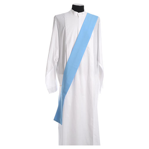 Dalmatic in polyester, light blue 4