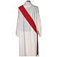 Dalmatic in polyester with gallon applied on the front, Vatican fabric s7