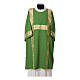 Dalmatic with decoration trim on front made in Vatican fabric 100% polyester s3