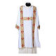 Dalmatic with decoration trim on front made in Vatican fabric 100% polyester s6
