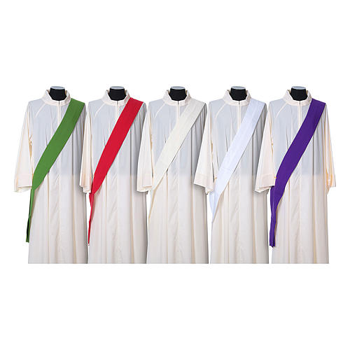 Deacon Dalmatic with front decoration trim made in Vatican fabric 100% polyester 8