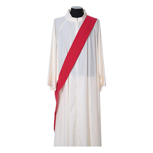 Deacon Dalmatic with front decoration trim made in Vatican fabric 100% polyester 10