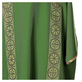 Dalmatic with decoration trim on front and back made in Vatican fabric 100% polyester