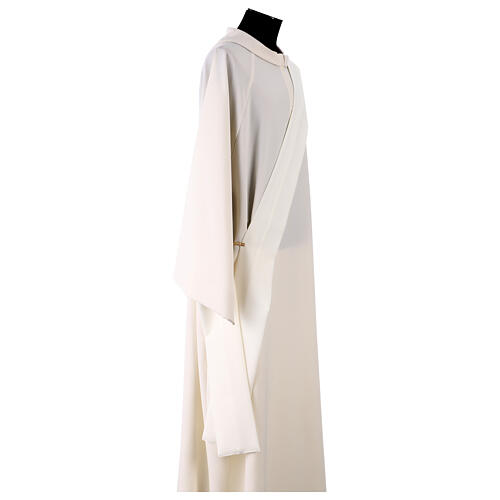 Dalmatic with decoration trim on front and back made in Vatican fabric 100% polyester 18