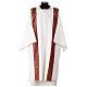 Dalmatique bande appliquée avant arrière tissu Vatican 100% polyester s2