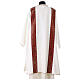 Dalmatica gallone applicato fronte retro tessuto 100% poliestere Vatican s6