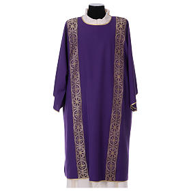 Capas de Asperges, Dalmáticas, Paramentos Romanos: Dalmática galão aplicado ambos lados tecido Vatican 100% poliéster. Capas de Asperges, Dalmáticas, Paramentos Romanos: Dalmática galão aplicado ambos lados tecido Vatican 100% poliéster.