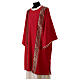 Eucharistic Dalmatic with decoration trim on front and back made in Vatican fabric 100% polyester s7