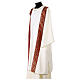 Eucharistic Dalmatic with decoration trim on front and back made in Vatican fabric 100% polyester s8