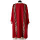 Eucharistic Dalmatic with decoration trim on front and back made in Vatican fabric 100% polyester s11