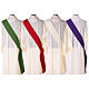 Dalmatic with cross and JHS embroidery on front and back made in Vatican fabric 100% polyester s9