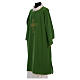 Dalmatic with cross and flower embroidery on front and back made in Vatican fabric 100% polyester s3
