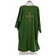 Dalmatic with cross and flower embroidery on front and back made in Vatican fabric 100% polyester s4