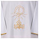 Dalmatic with Peace and lilies embroidery on front and back made in Vatican fabric 100% polyester s2