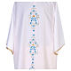Marian Dalmatic with daisies embroidery on front and back made in Vatican fabric 100% polyester s2